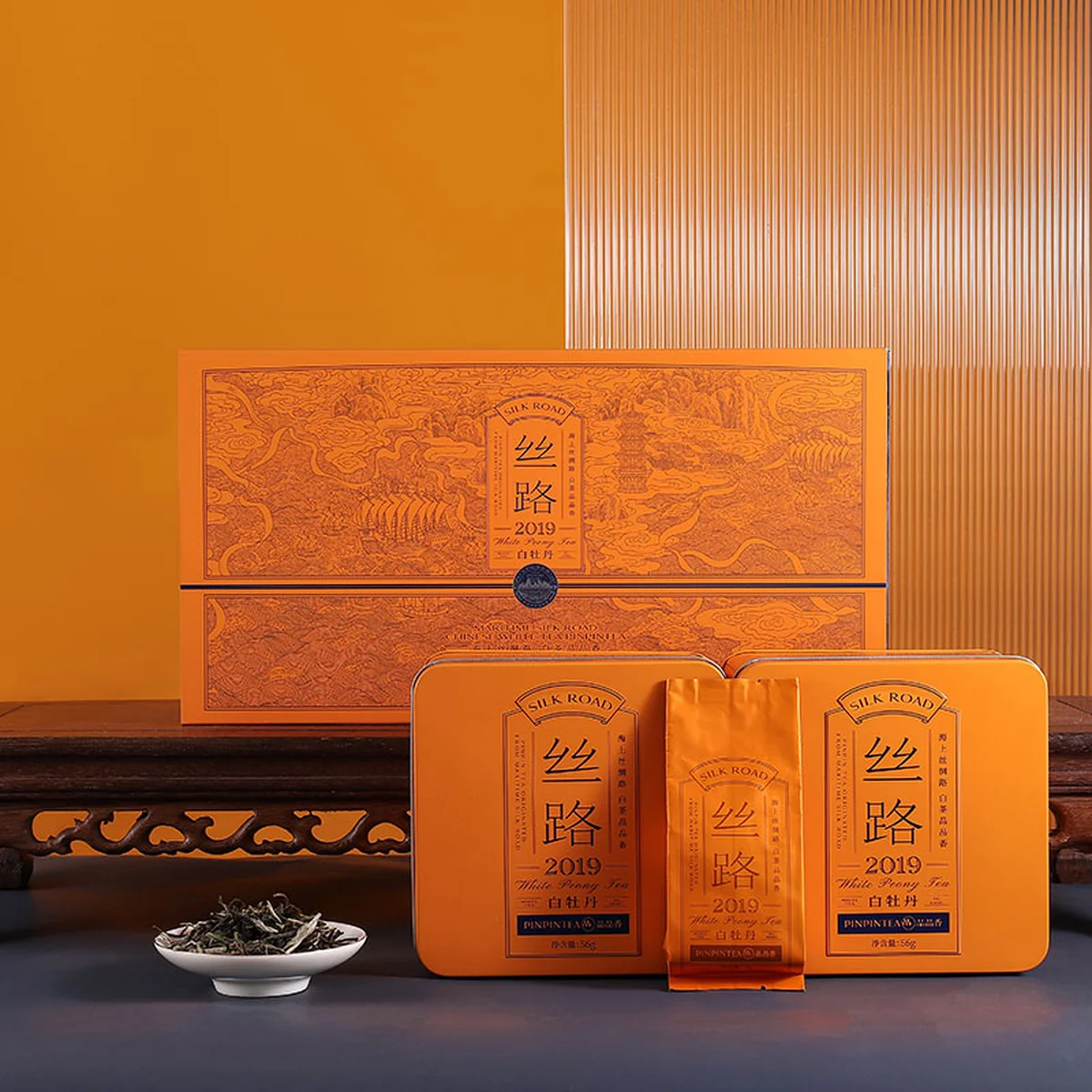 Pinpinxiang Tea 2019 Raw Silk Road White Peony Fuding White Tea 112g gift box