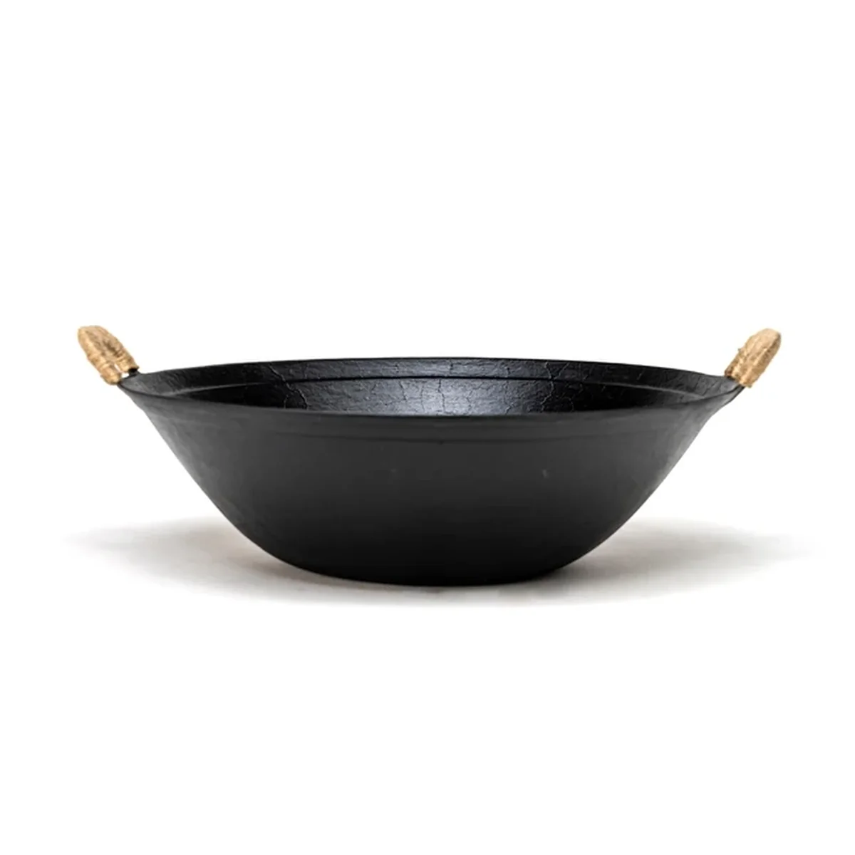 王源吉 古法铸铁苏锅 物理不粘 带杉木盖 电磁炉煤气灶通用 36cm