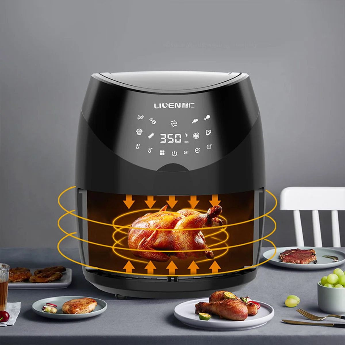 Liven household air fryer, electric fryer, KZ-D5503, high temperature degreasing, non-stick and easy to clean, 6QT