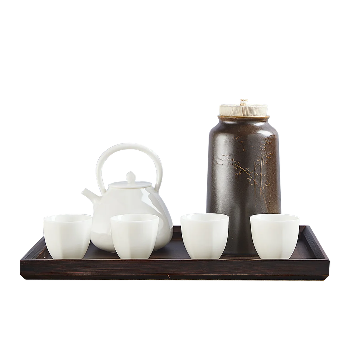 Beixitang·Jianshan Tea Set Gift Box Glazed Bai Yajing One Pot Four Cups Gift Box Packaging
