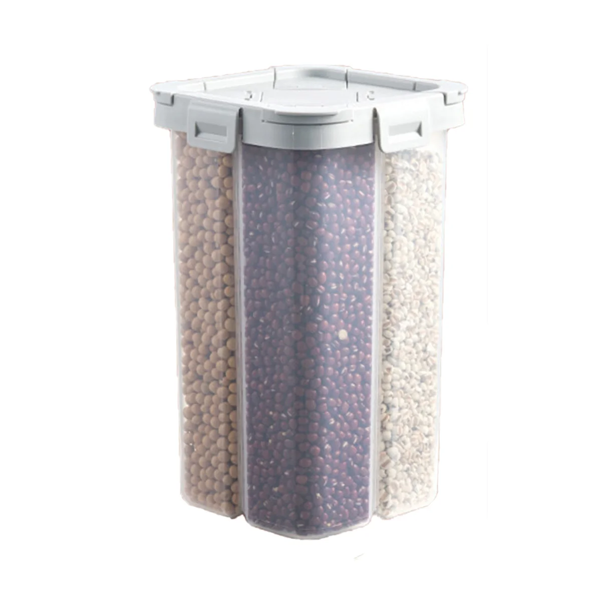 Taili, Food Storage Containers, Multigrain airtight storage tank, Large-capacity，Compartment storage, 2.3L