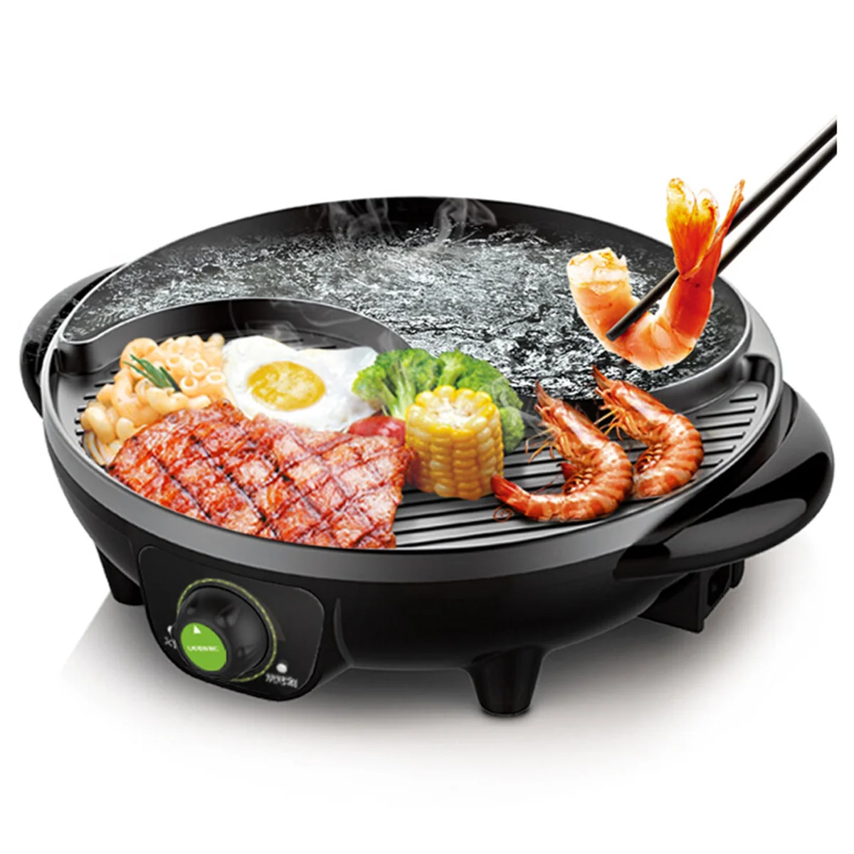 Liven Riyue Shabu-shabu multi-purpose shabu-roasting integrated electric hot pot electric oven SK-J3200 fast heating, smoke-free and non-sticky