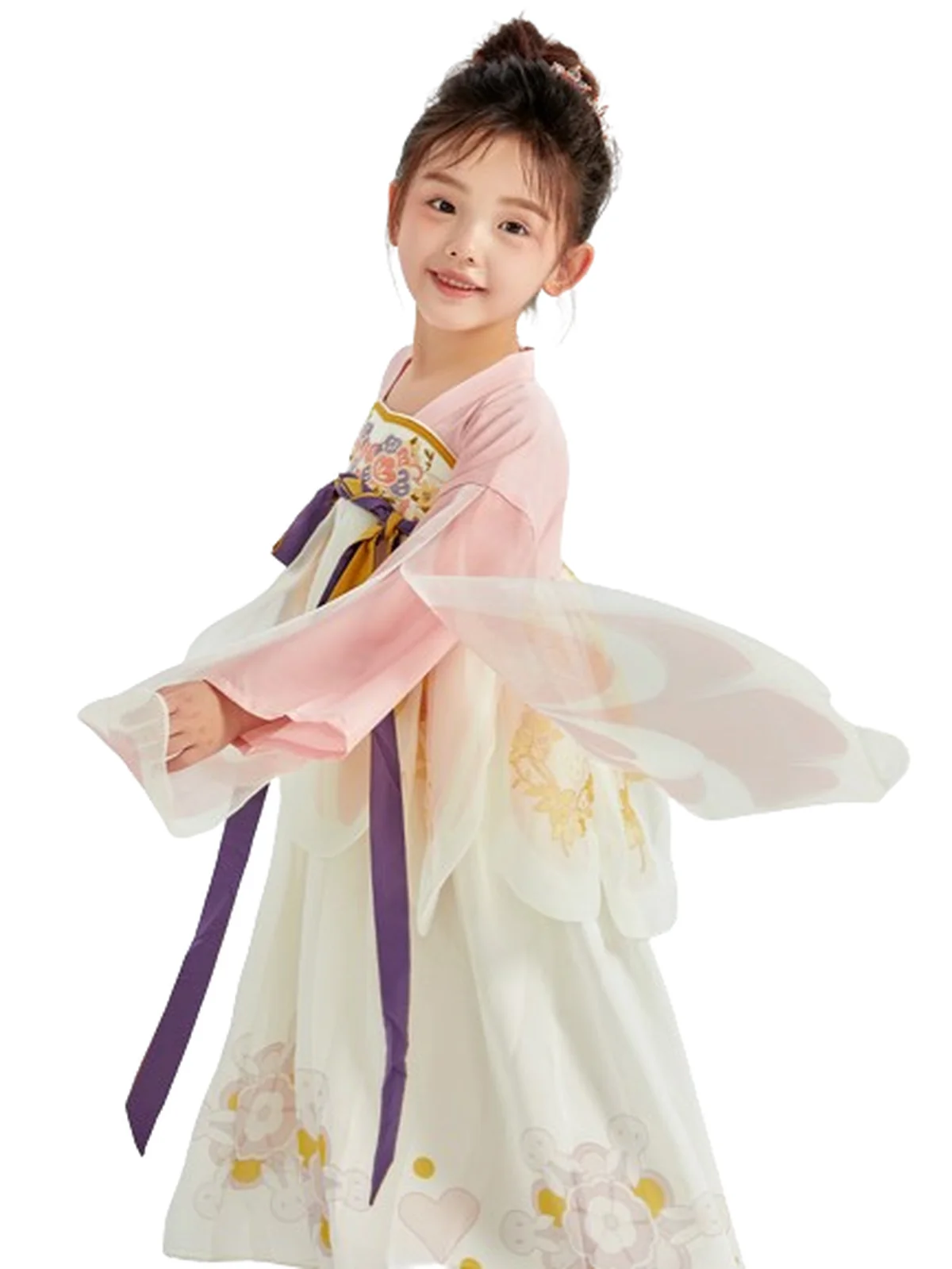 【China Direct Shipping, 10-15 days】Nianyi Feiyu girls's Hanfu Spring and Autumn Light and airy fairy haze Two colours available