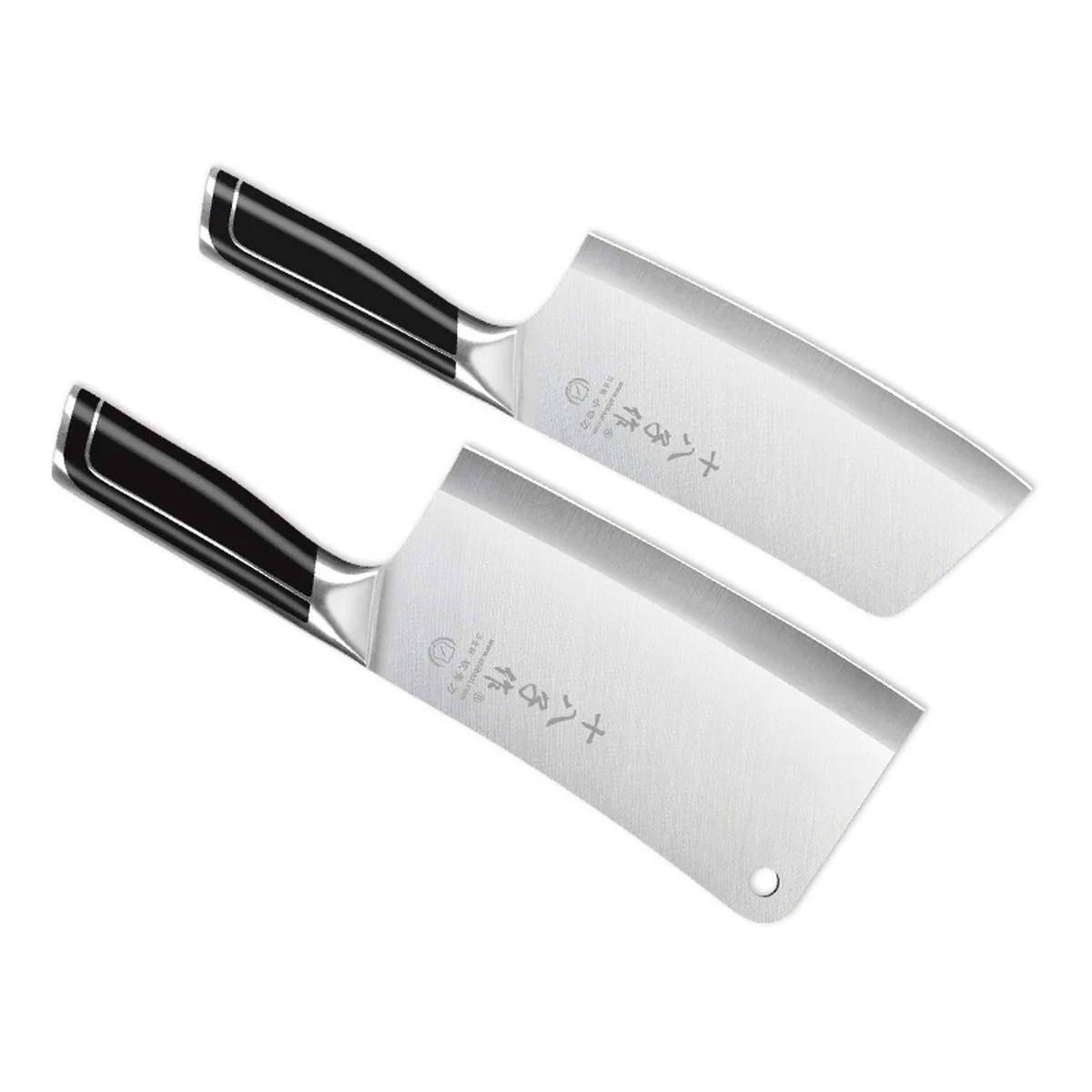 Shibazizuo, Dianrui triple steel double knife suit（Bone Chopper+kitchen knife）, not easy to rust, durable 