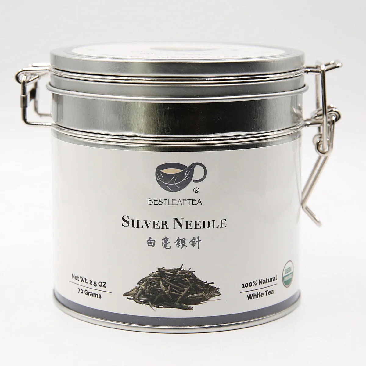 BESTLEAFTEA Organic White Tea Fujian White Silver Needle 2.5OZ