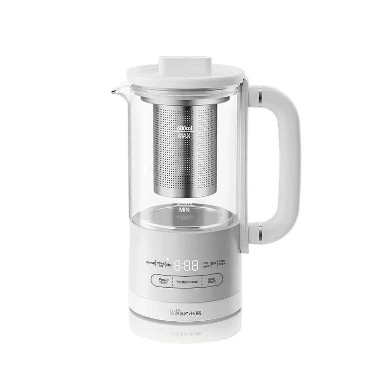 Bear Mini Portable Health Pot Tea Kettle HK-5L06P04, 316 stainless steel, heat preservation and pre-set function, 0.6L
