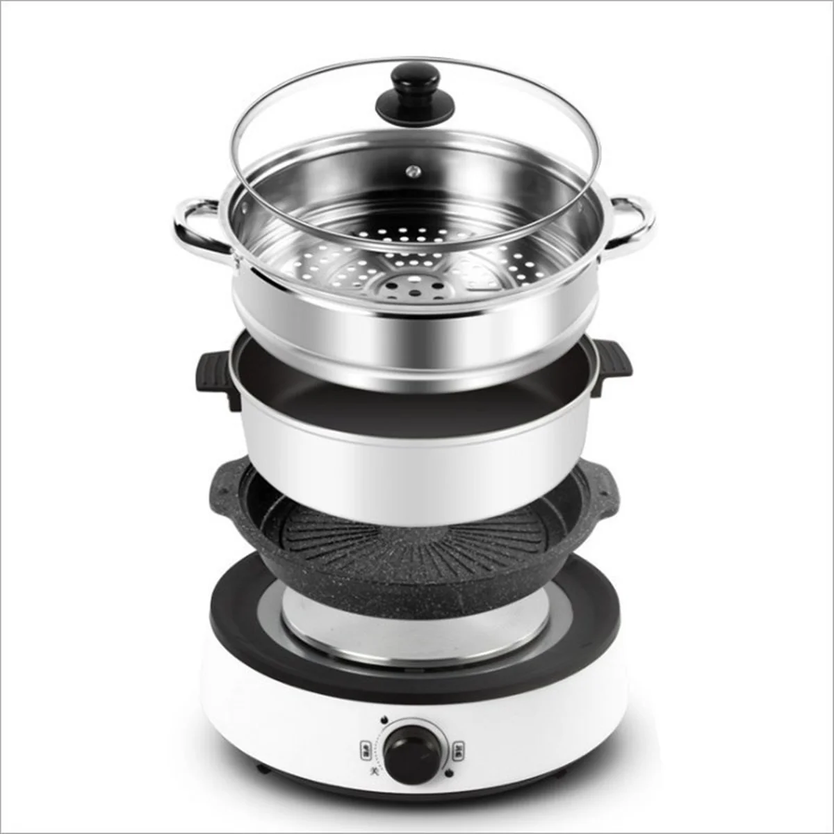 Becware Multifunctional electric heating pot Bec-DRG, split type, non-stick pot, 4L