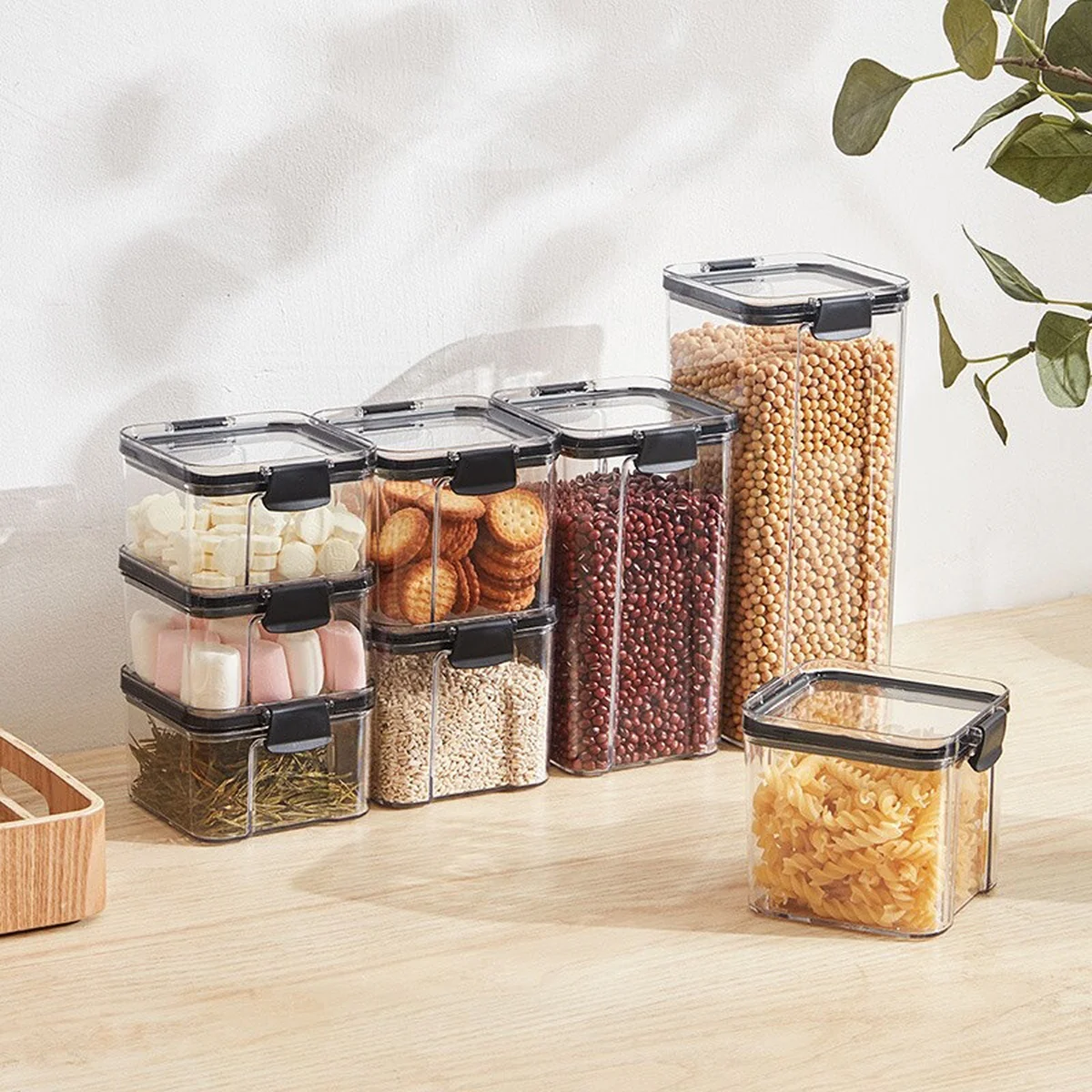 Lifease, Food Storage Container, 12-Piece Set, Sealed Moisture-Proof, Four Sizes