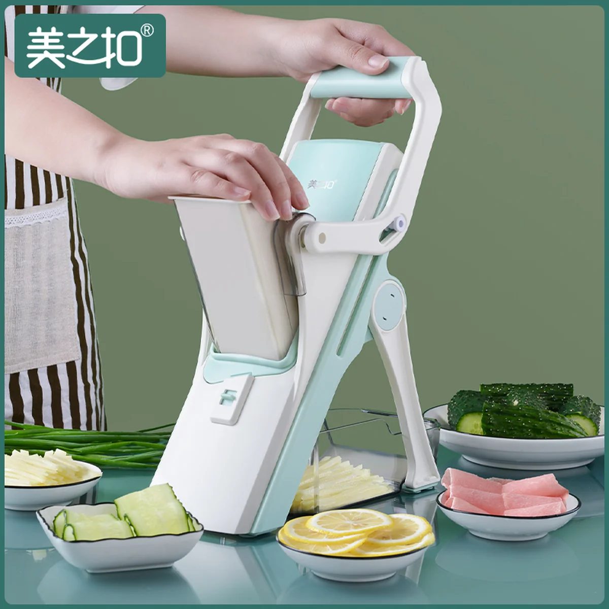 MZK Hand held Shredder Home Kitchen Multi functional Vegetable Slicer Meat Slicer