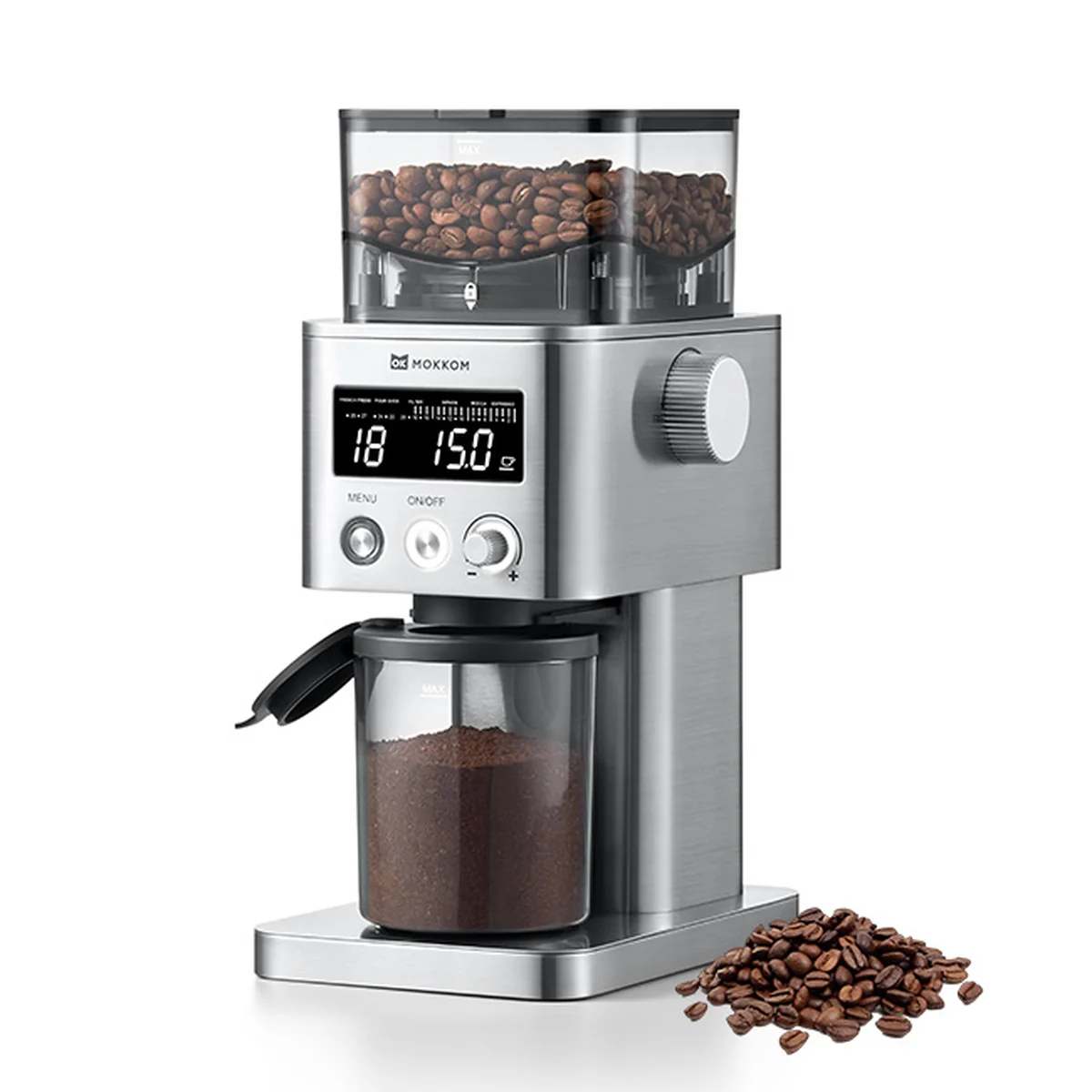 Mokkom Coffee Grinder CG020A, with 31 levels of grinding, compatible with multiple coffee brewing utensils