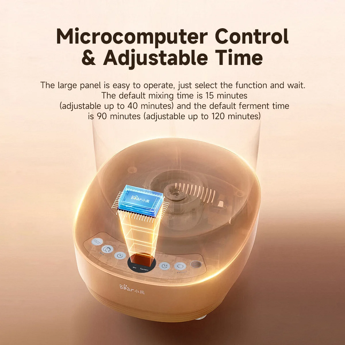 Bear Noodle Machine 3.5L Household Small Fully Automatic Kneading and Awakening Constant Temperature Fermentation Machine HMJ-A35M1