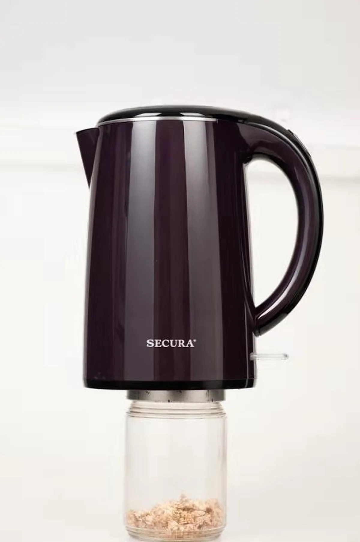 Secura stainless steel double-wall electric kettle swk-1701db double-layer anti-hot 1.8qt two-color optional