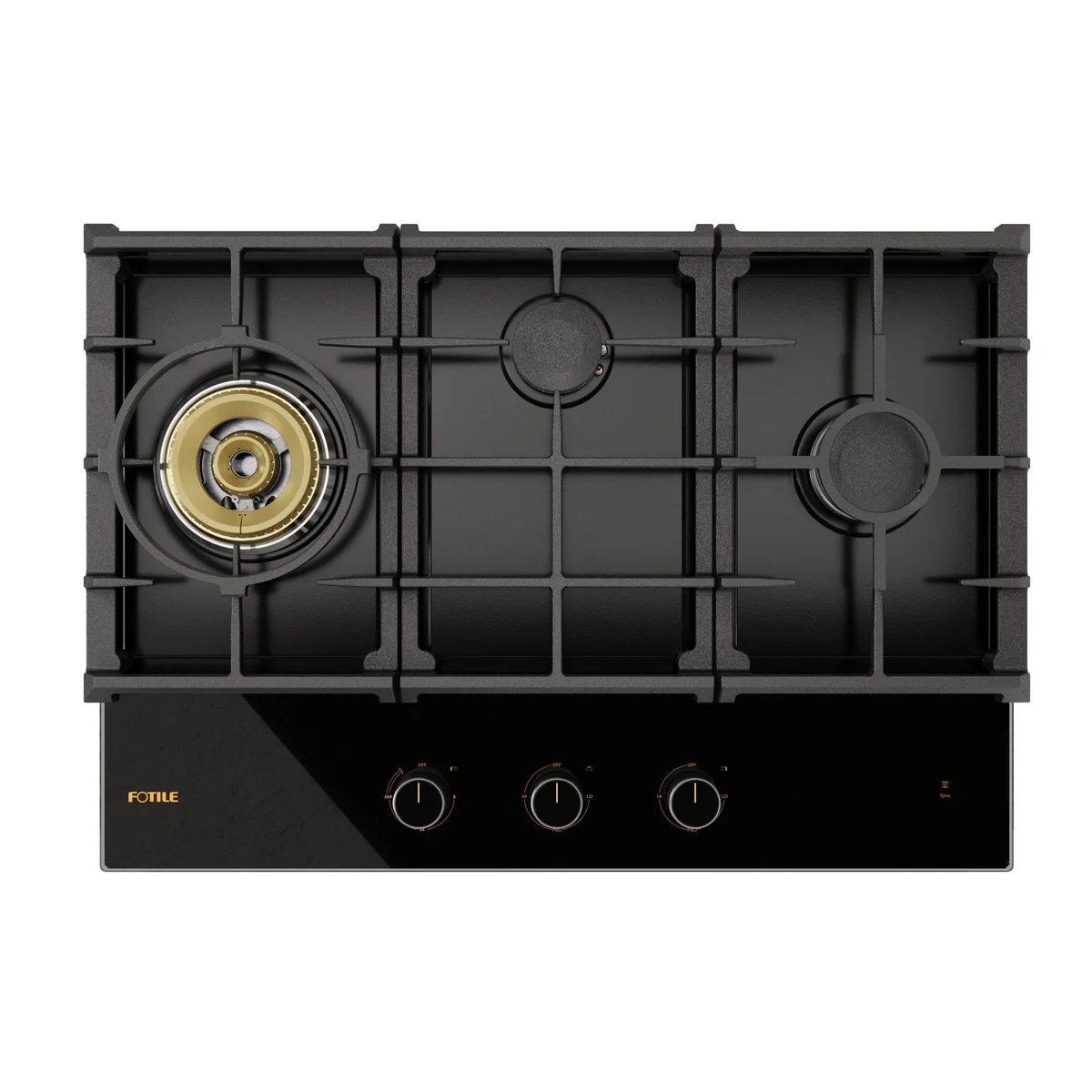 Fotile 30 "Reinforced Glass Three Ring Stove GLG30301