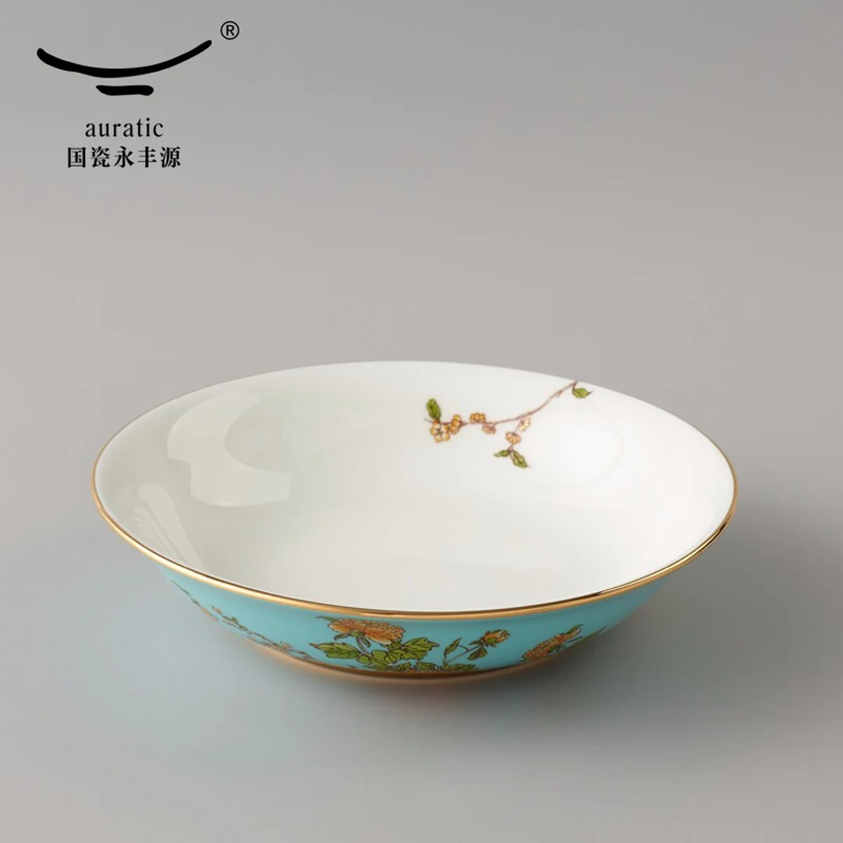 [China direct mail, time limit 5-7 days]AURATIC, Lady Porcelain West Lake Blue Ceramic Tableware 29 Heads 8 People Dining Dishes and Spoons High-end Household Chinese Gift Set