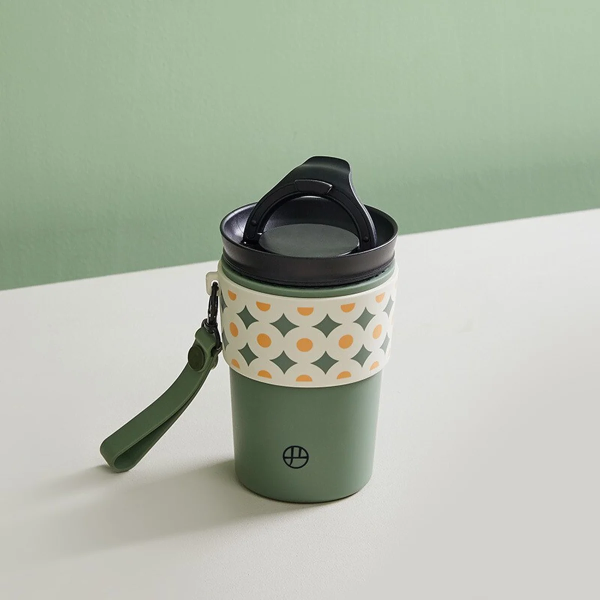 Lifease, Portable Mug, Sealed, Leak-proof, Insulated and Anti-scalding, Avocado Color 355ml