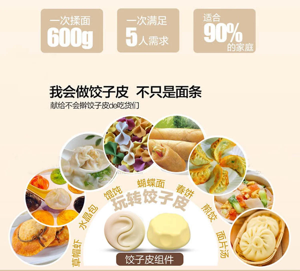Joyoung Electric Auto Noodle & Pasta Maker CTS-N1 Simple Operation, Noodle Making Automatically