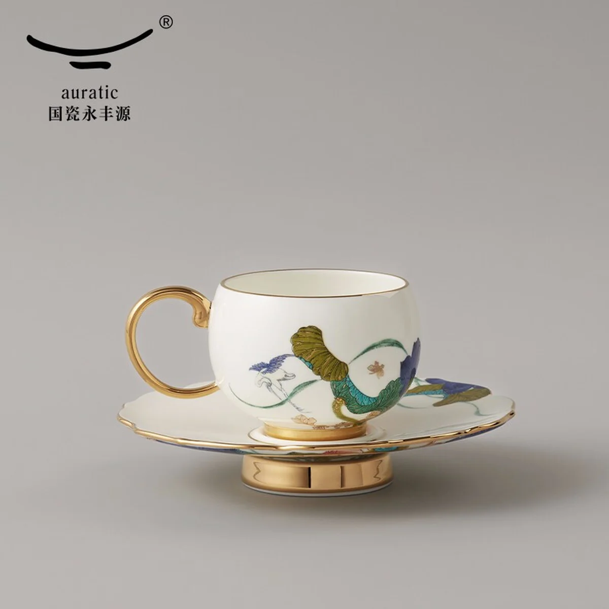 Auratic, Porcelain, happiness and naruto, 2-pcs Coffee Cup & Saucer, tea cup, 180ml