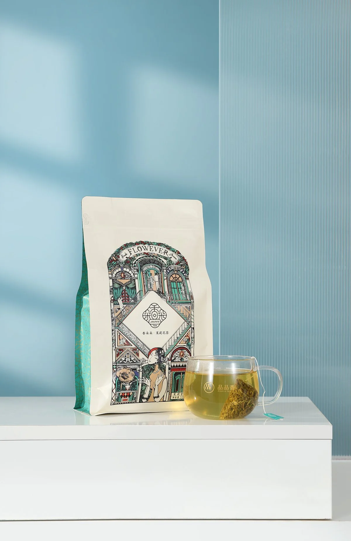 Pinpin fragrant tea, fragrant blossoming jasmine tea, jasmine Xuehao, 105g, teabag (3.5g*30 packs)