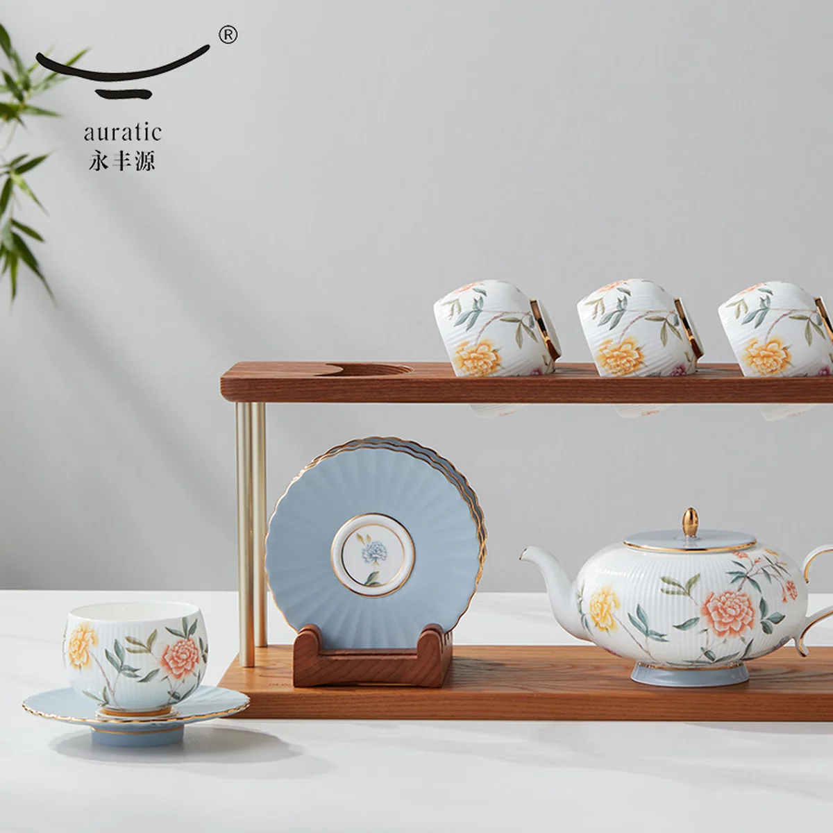 【中国直邮，时效10-15天】Auratic 国瓷永丰源月亮时光10头茶具