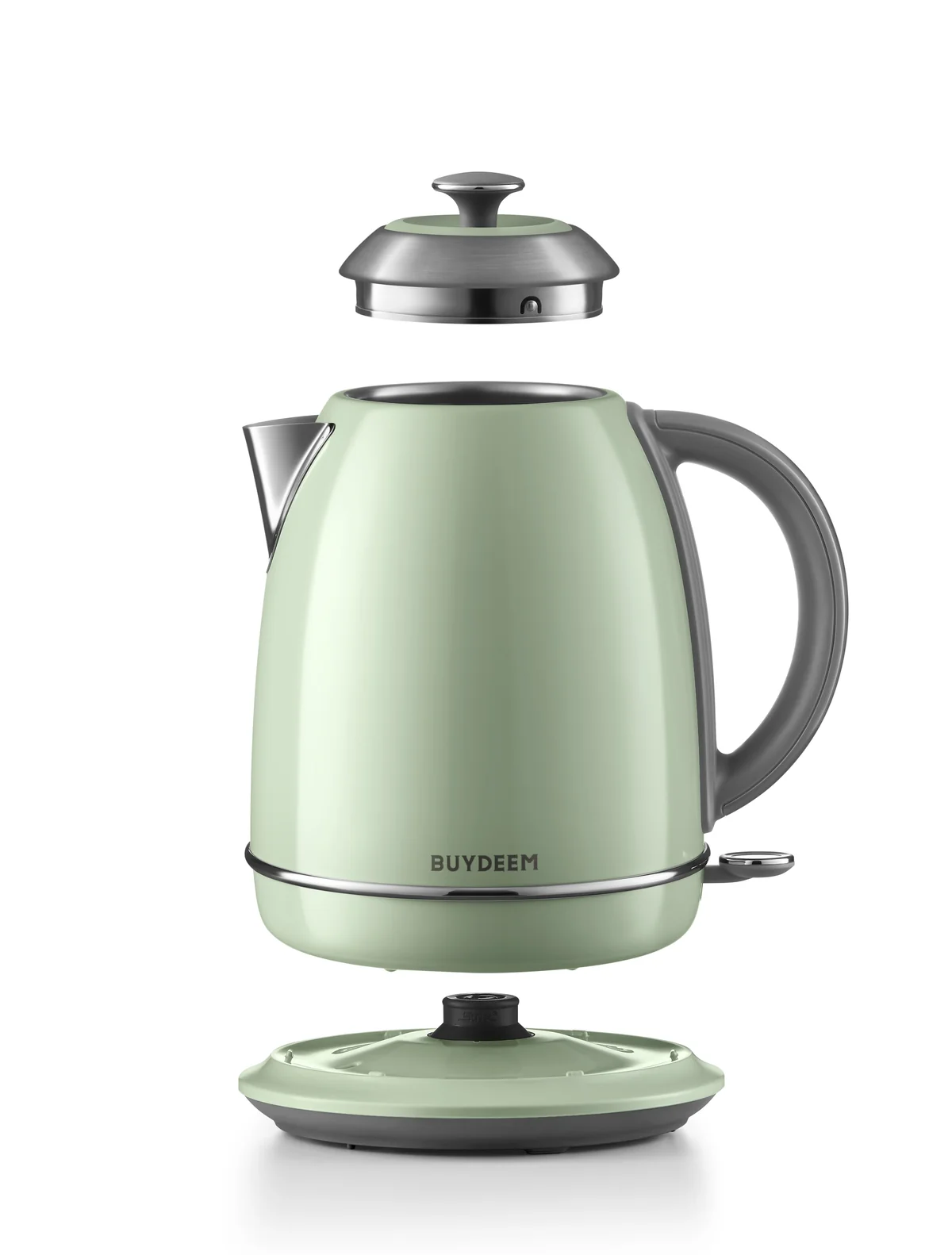 Buydeem Retro Stainless steel Electric kettle Kettle Precise temperature control Fast boiling Three colors optional 1.7L