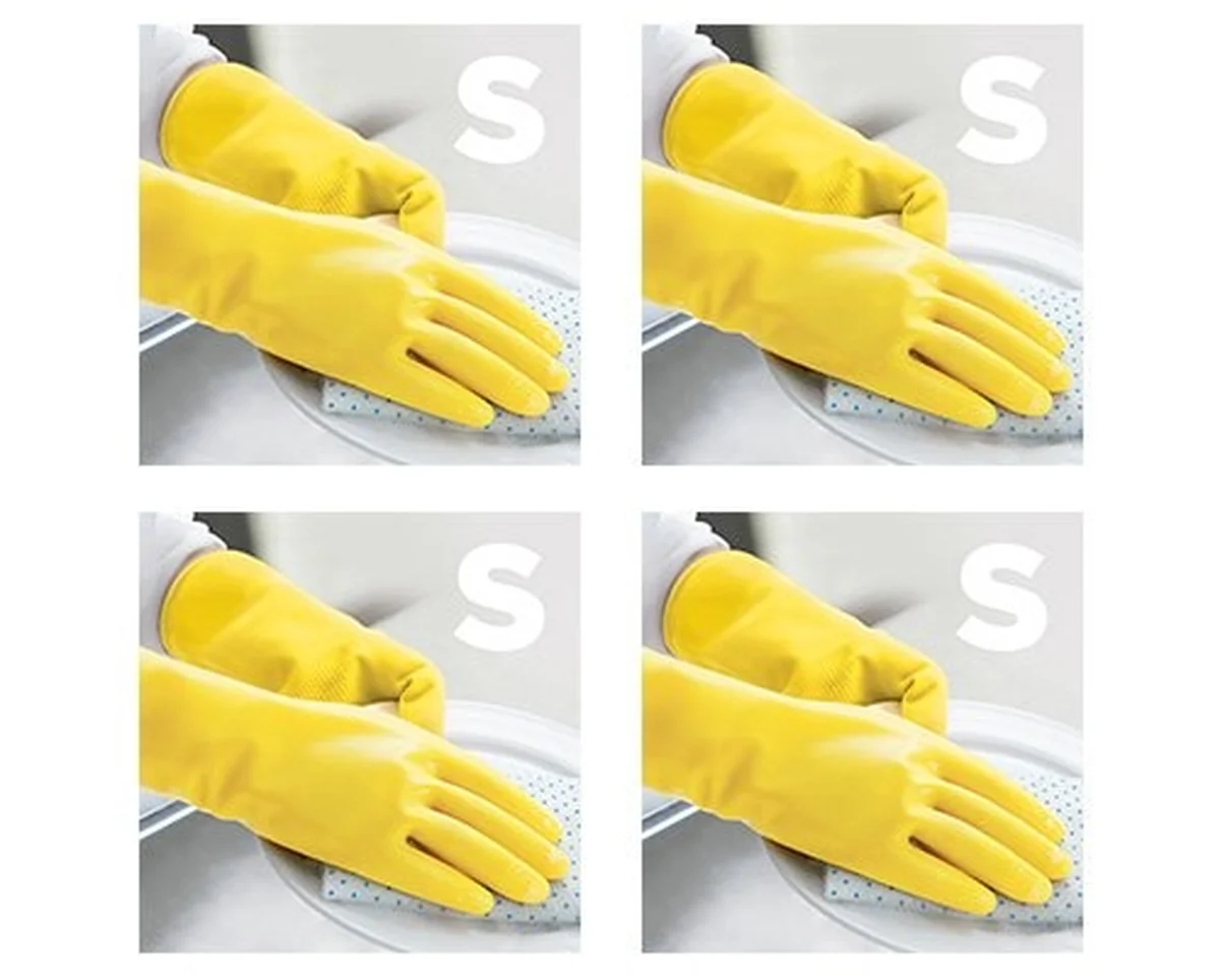 Lock & Lock ETM801P 100% Natural Rubber Gloves  Large Pink 39cm