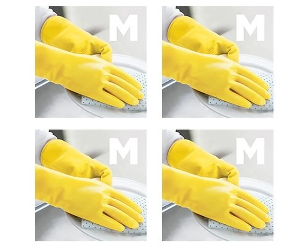 Lock & Lock ETM801P 100% Natural Rubber Gloves  Large Pink 39cm