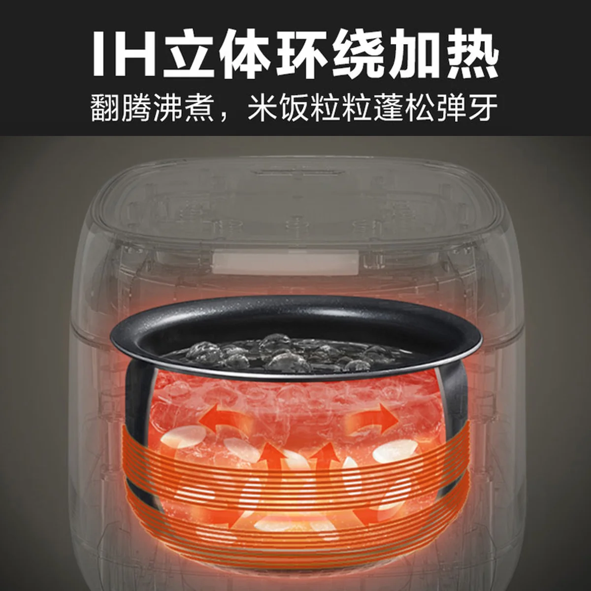 Bear Bear Smart IH Rice Cooker Rice Cooker DFB-P20F1 Firewood Yuan Kettle Refined Iron Liner IH Stereo Heating 2L