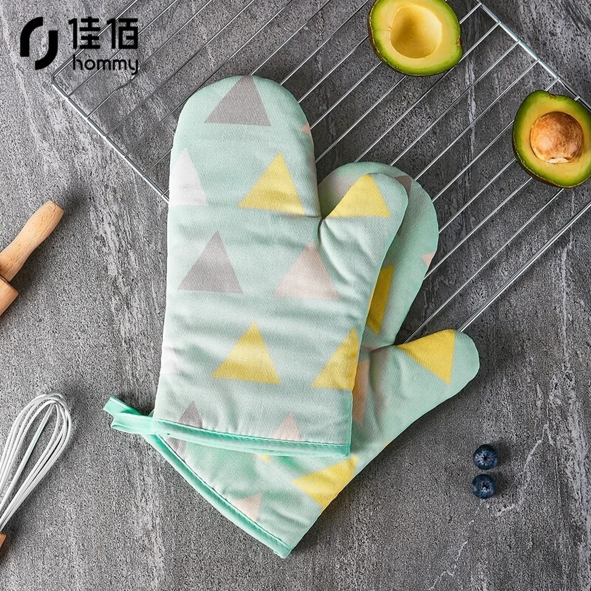 JiaBai  thickening insulation gloves oven microwave oven special two