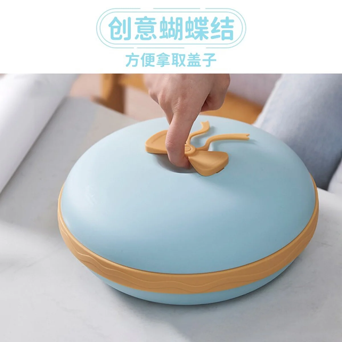 Ayi Mama, Macaron Dried Fruit Box, Candy Plate, Separated without odor, Moisture-proof and dust-proof, Blue