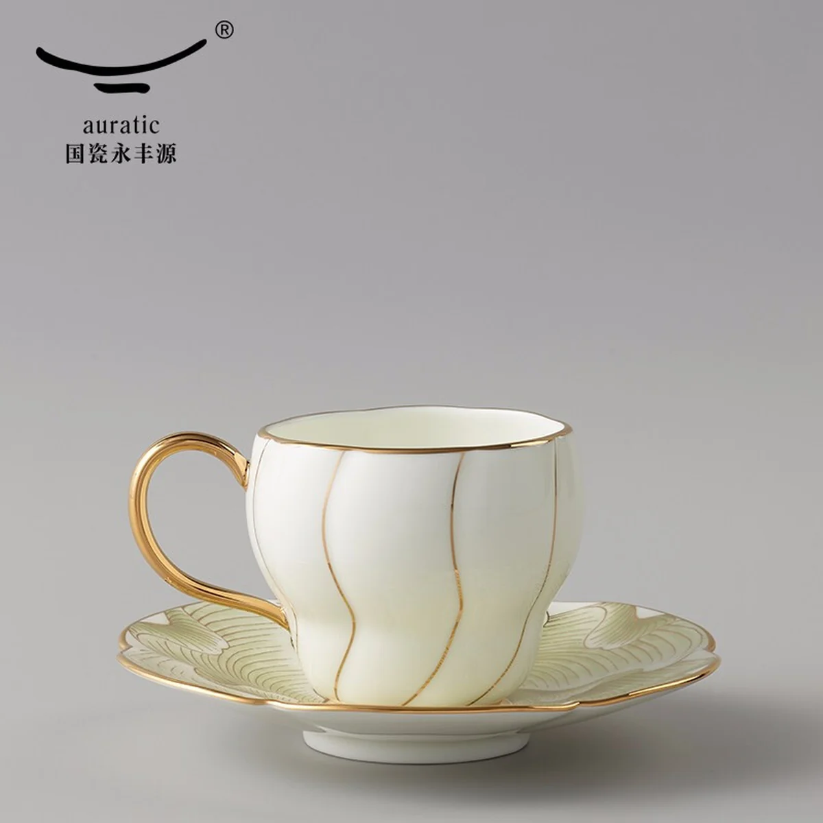 Auratic, "Mrs. Porcelain" Series, Magnolia, 2-pcs Cup and Saucer, Gift Box, 200ml