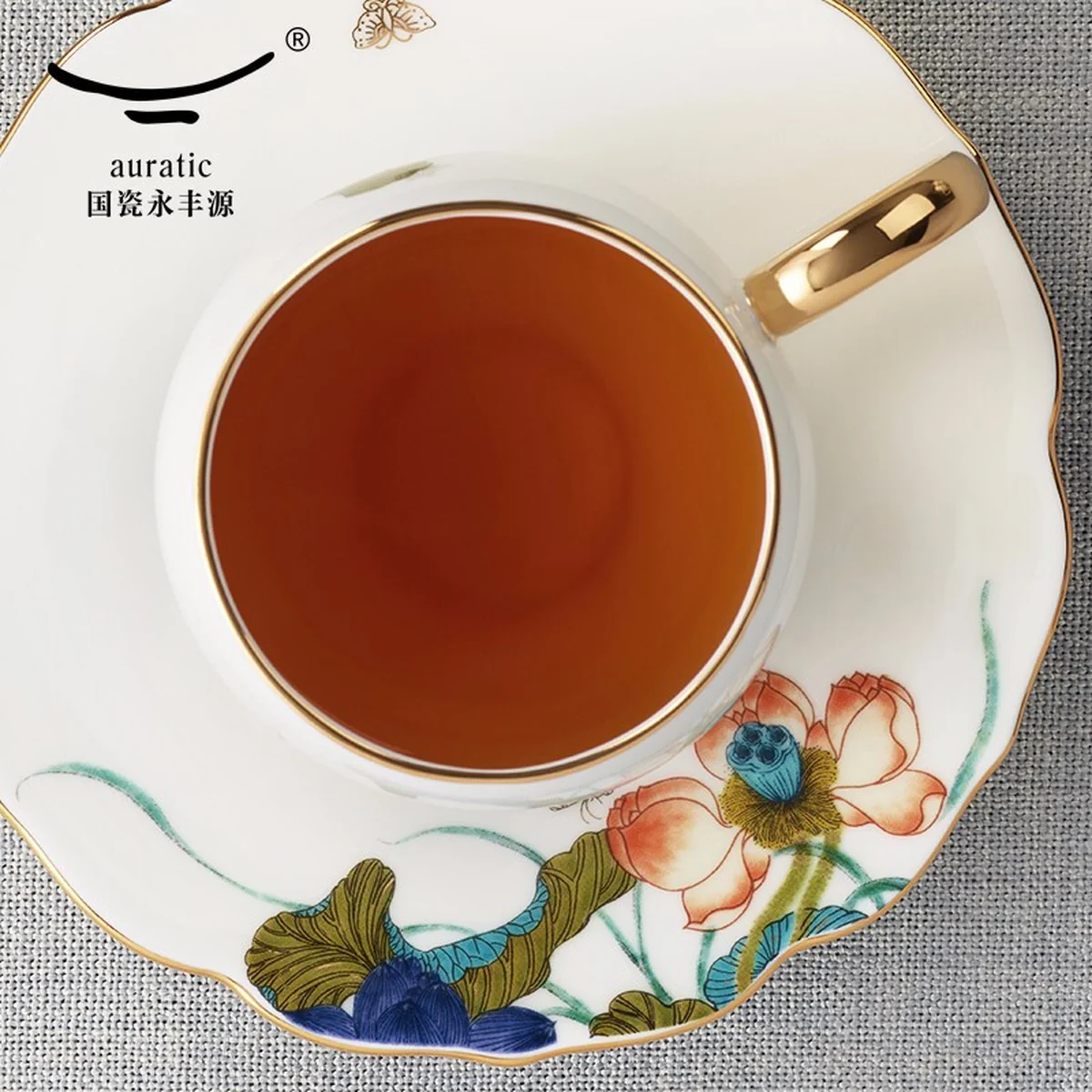 Auratic, Porcelain, happiness and naruto, 2-pcs Coffee Cup & Saucer, tea cup, 180ml