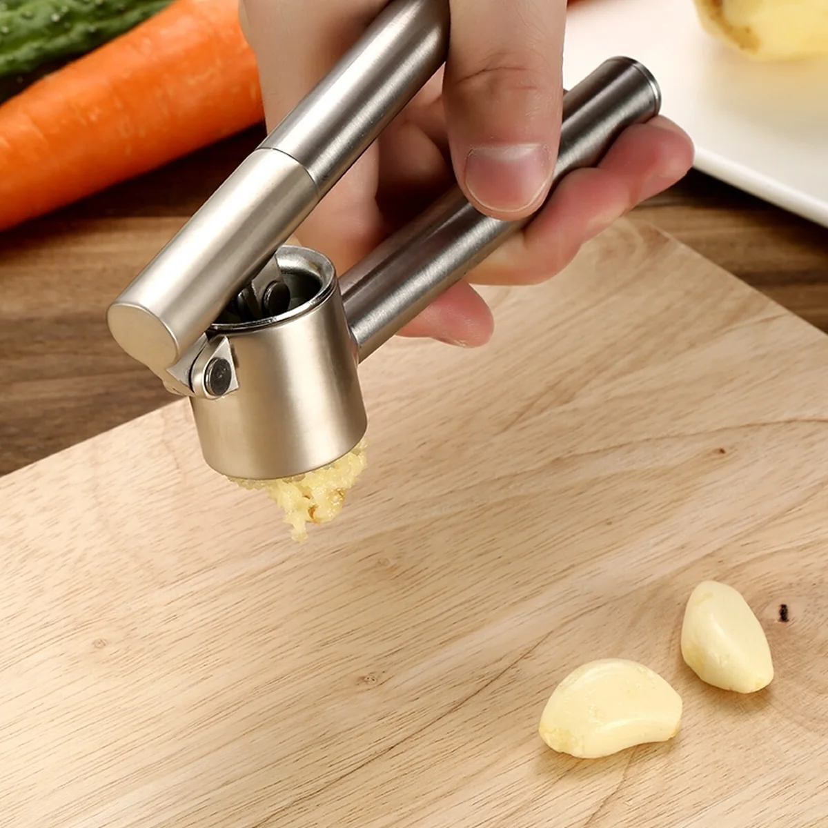 OAK Stainless Steel Garlic Press