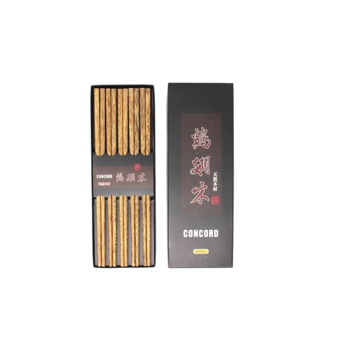 Concord natural chicken wing wooden chopsticks natural logs 10 pairs of 25CM