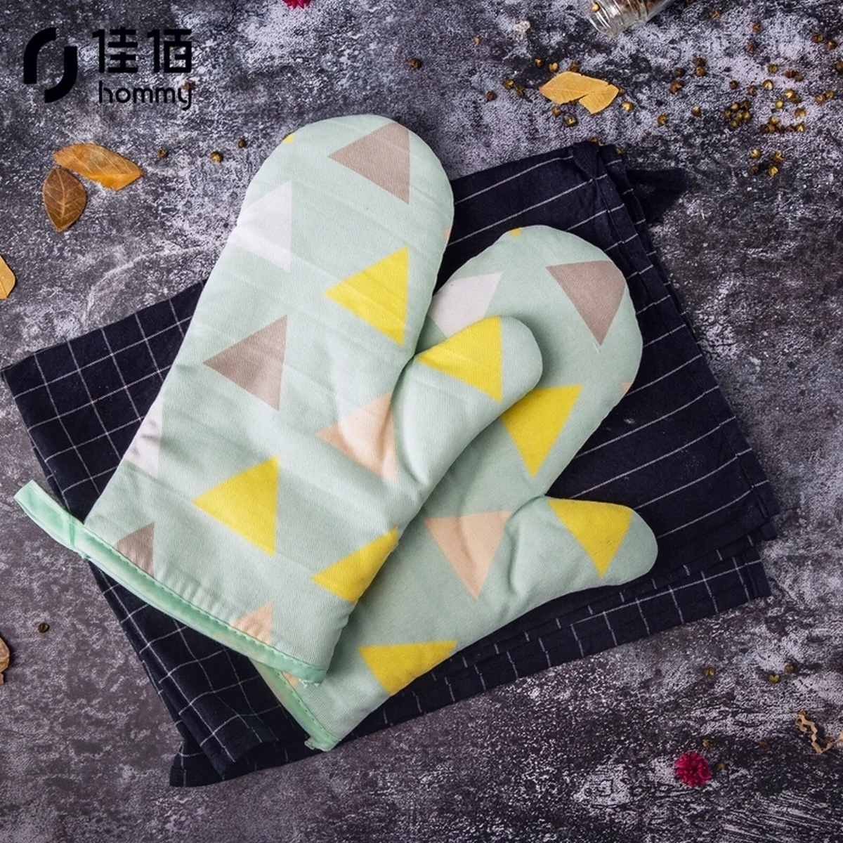 JiaBai  thickening insulation gloves oven microwave oven special two