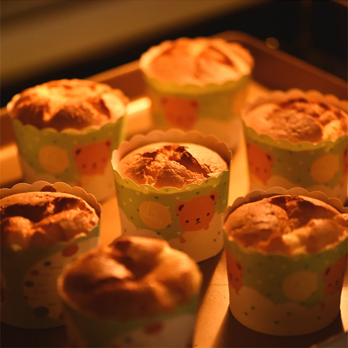 Zhanyi, Baking muffin paper cups, Cake cups,High temperature resistance, Easy to demould, 100 pieces