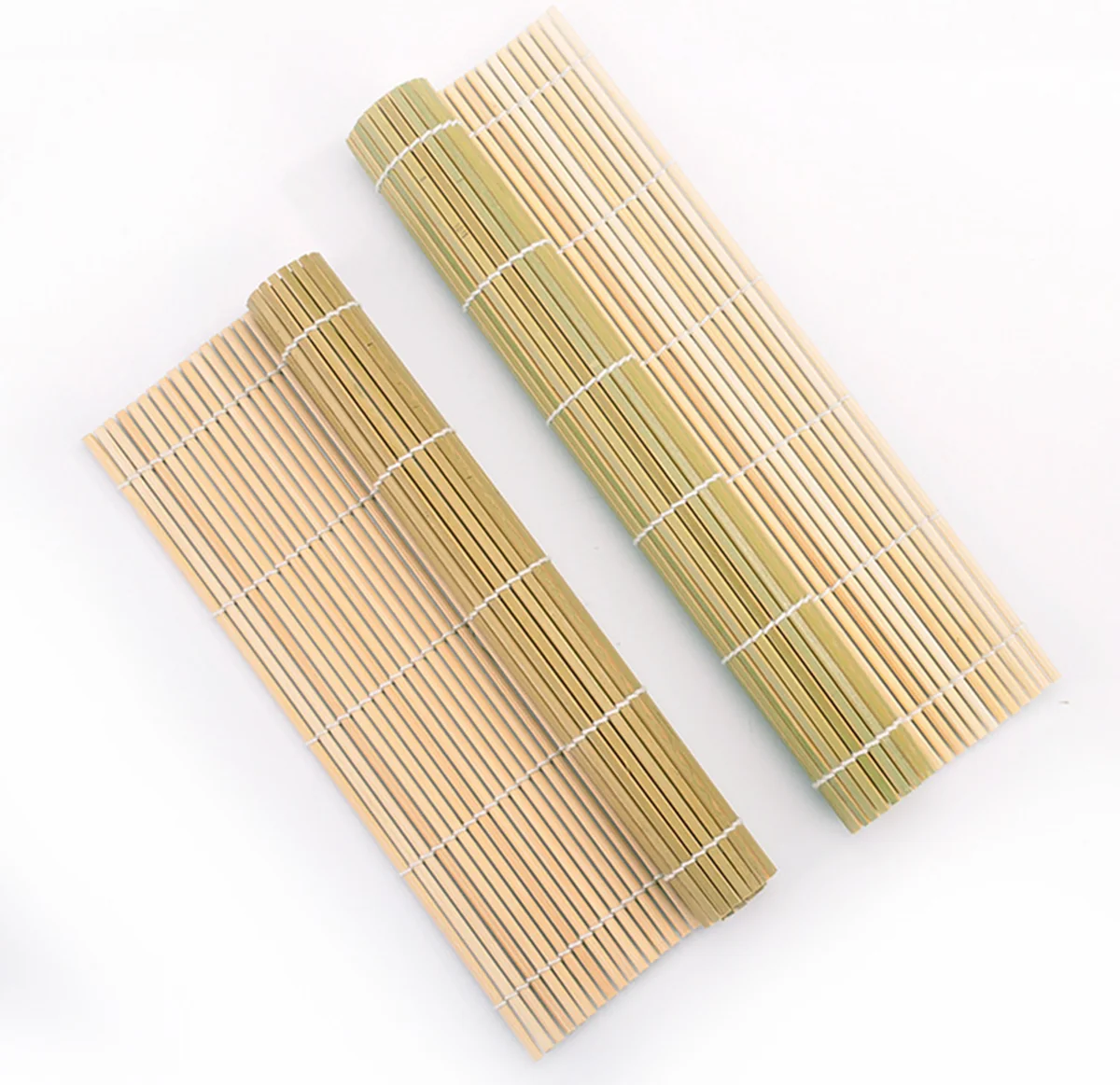 PAKCHOICE Sushi Tool Set,Sushi bamboo curtain and sushi knife, Natural Bamboo, Two-piece set