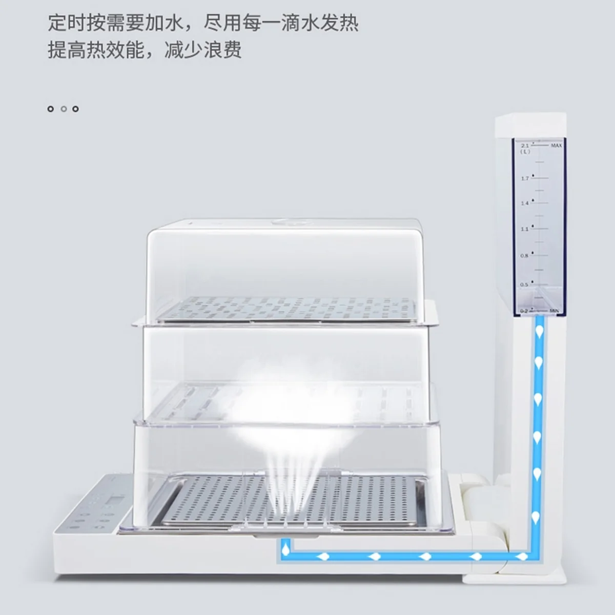 Joydeem Folding electric steamer YN-S102, Multifunctional combination, Smart appointment, 3 floors