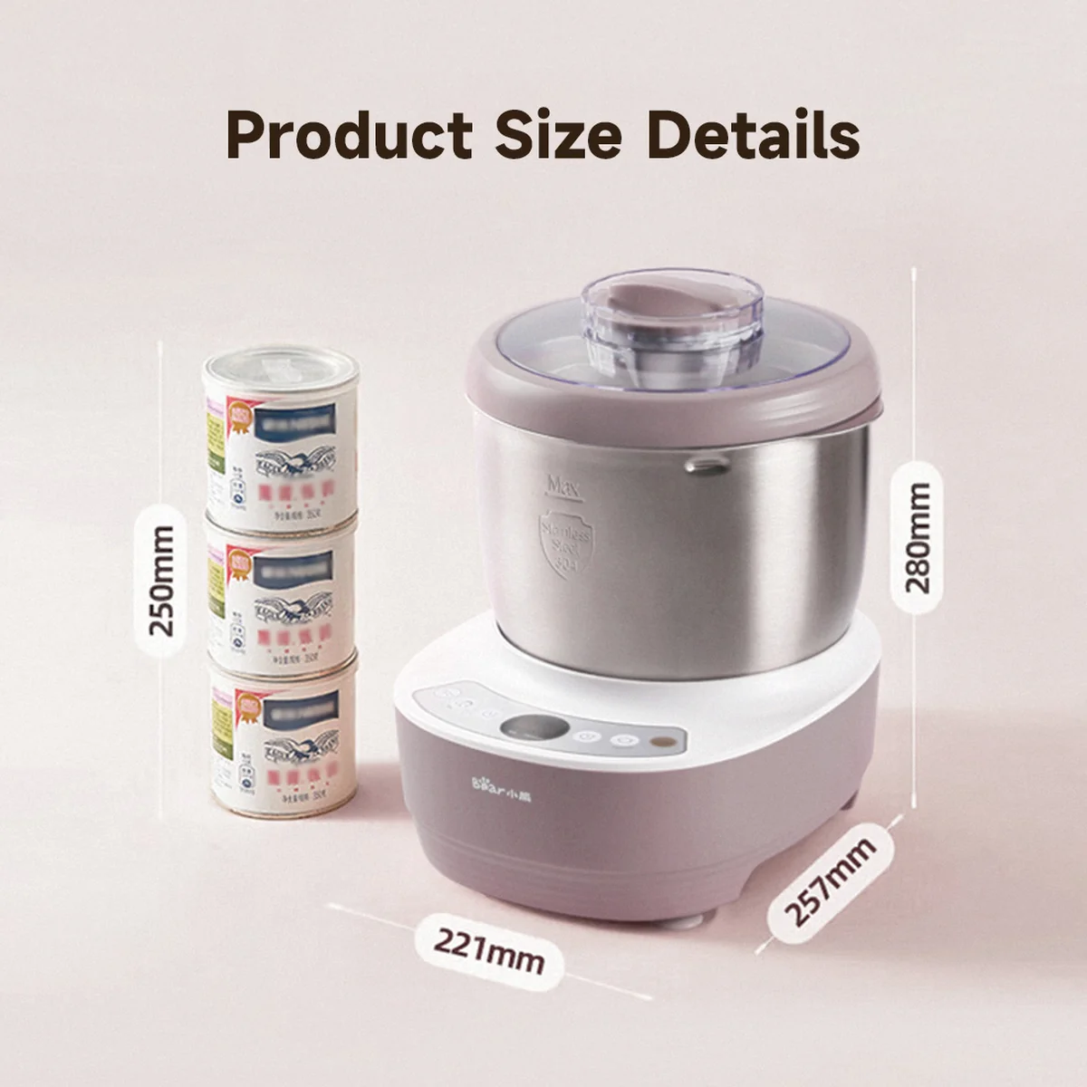Bear Noodle Machine 3.5L Household Small Fully Automatic Kneading and Awakening Constant Temperature Fermentation Machine HMJ-A35M1