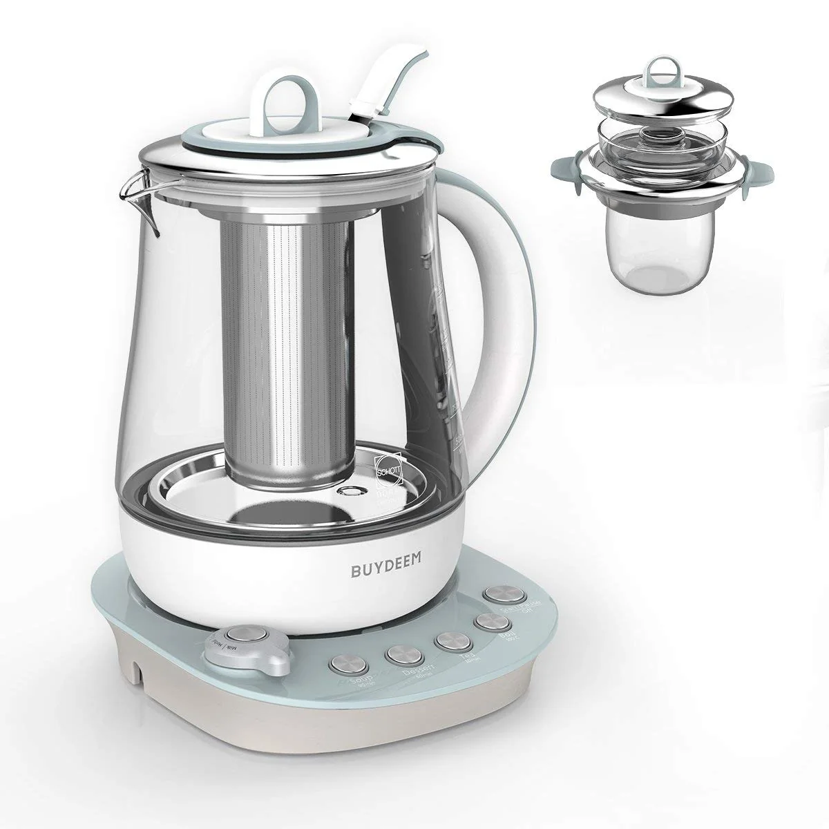 Buydeem Health-Care Beverage Tea Maker Kettle K2683,Bird's Nest Pot,1.5 L