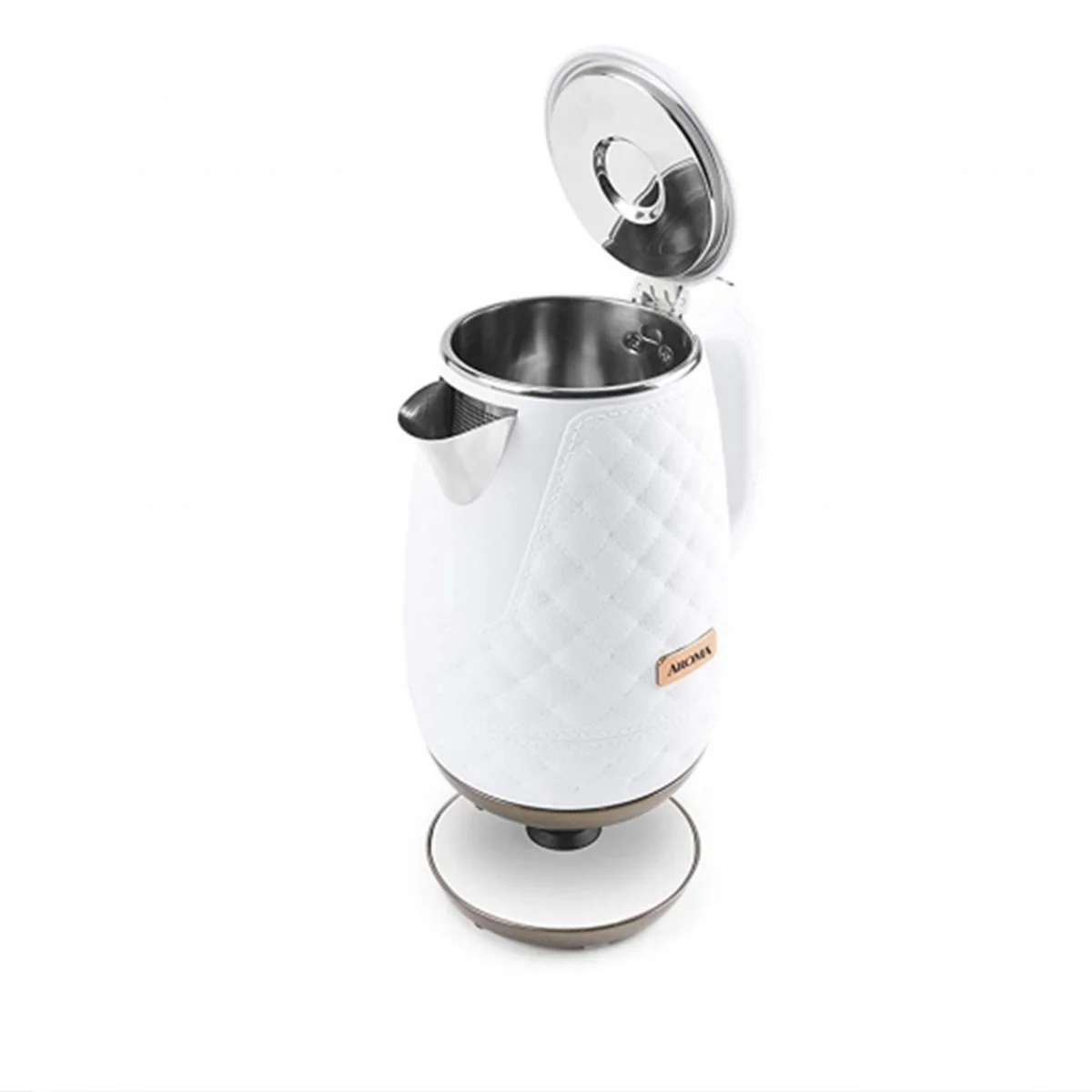 Aroma 家用电热水壶 AWK-3000 医用级316不锈钢 双层隔热  双色可选 1.2L-白色
