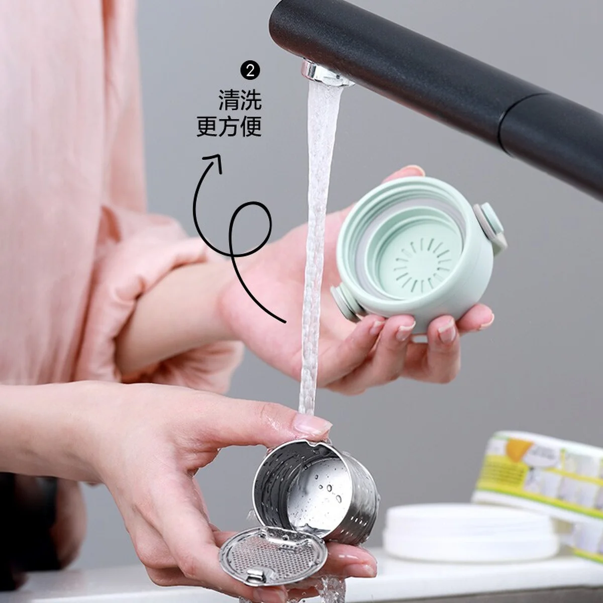 Buydeem, Tea mug, Tea water separation, Heat preservation and cold preservation, Multi-color optional, 400ml