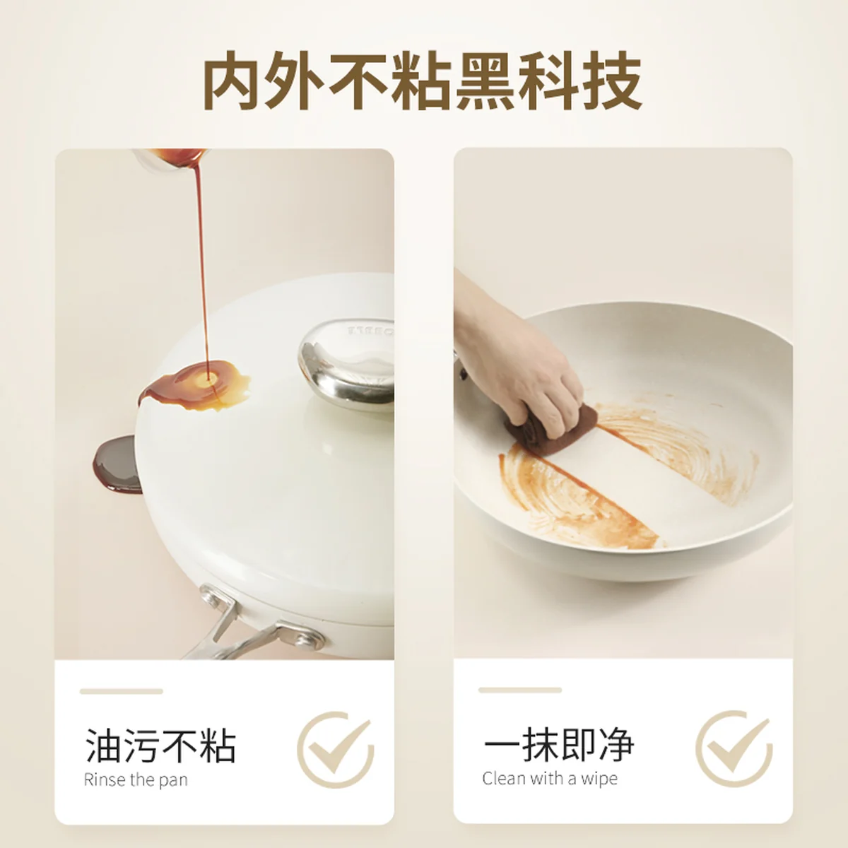 Velosan household frying pan Pebble Nonstick Pan Light oil and less smoke Three colors available 26cm