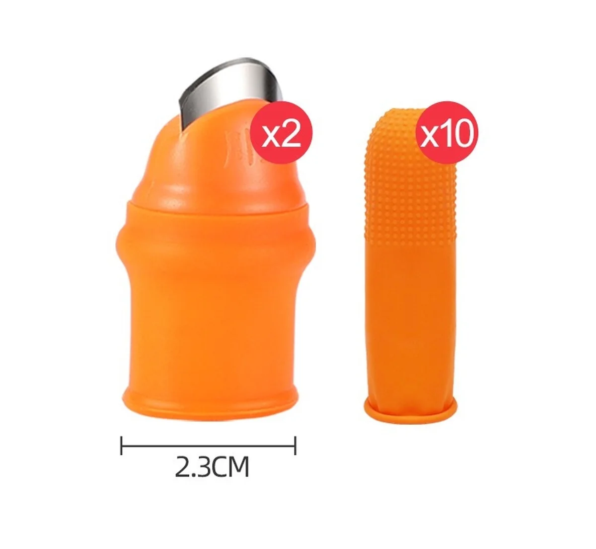 Jinsaiqi Silicone Nail Cover Thumb Knife Cover Hand Guard Female Small Short Knife 2pcs+10 Index Finger Covers