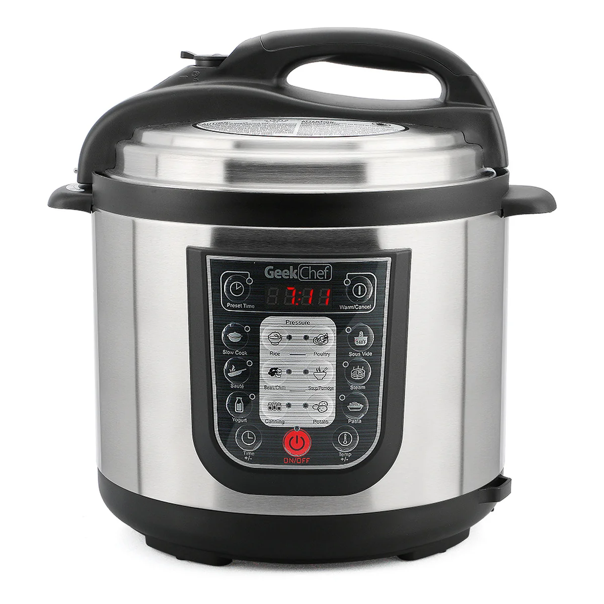 GeekChef 11-in-1 Multi-Functional Electric Pressure Cooker YBW60P, Stainless Steel Inner Pot 6Qt/1000W
