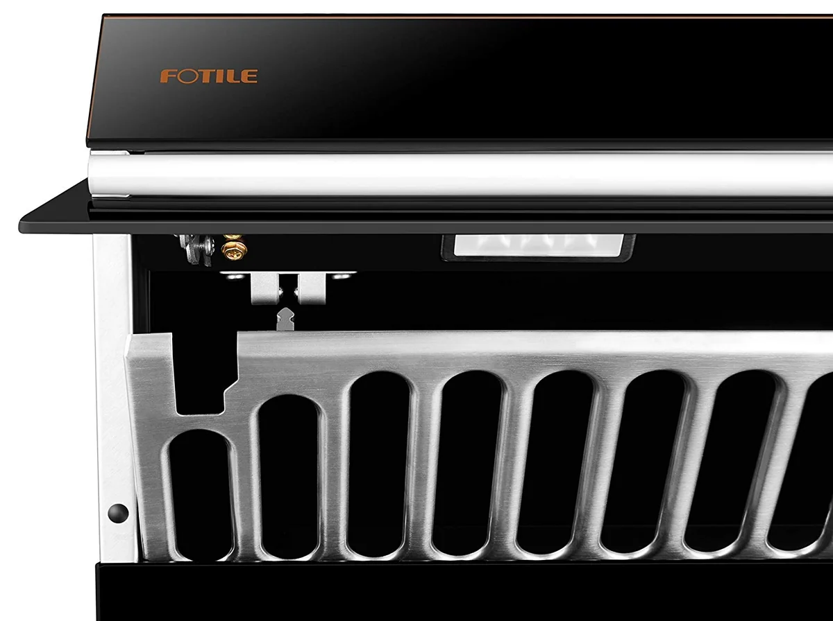 FOTILE JQG7522 30" Range Hood Under Cabinet Kitchen Stainless Steel Wall Mount with Mechanical Button (black)