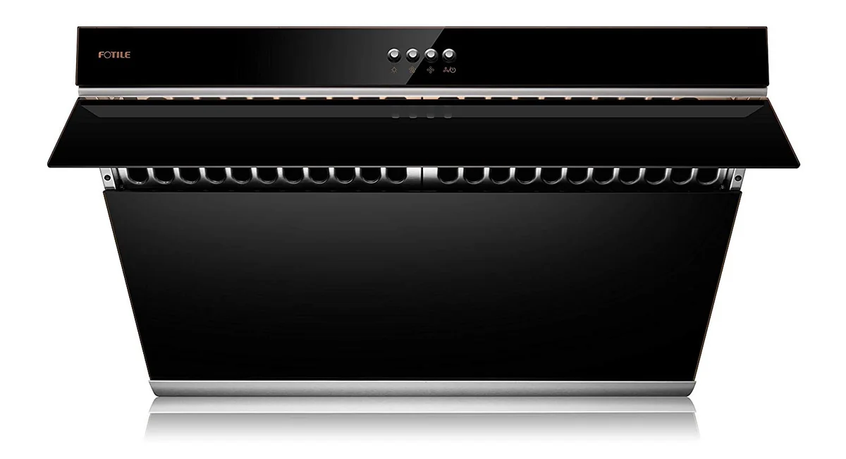FOTILE JQG7522 30" Range Hood Under Cabinet Kitchen Stainless Steel Wall Mount with Mechanical Button (black)