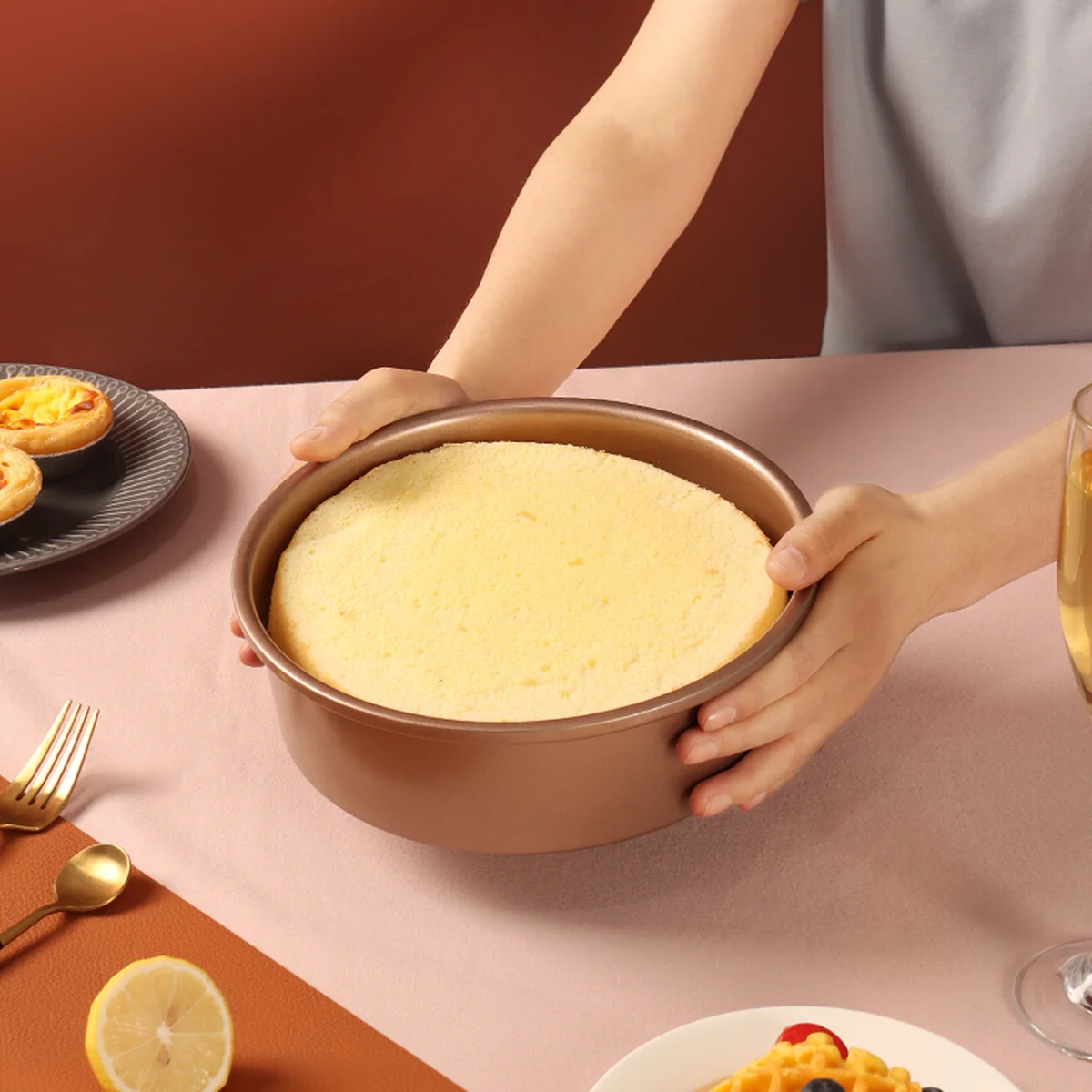 Baijie, Cake mold, Baking mold, Non-stick, Easy to release, 8 inch, round