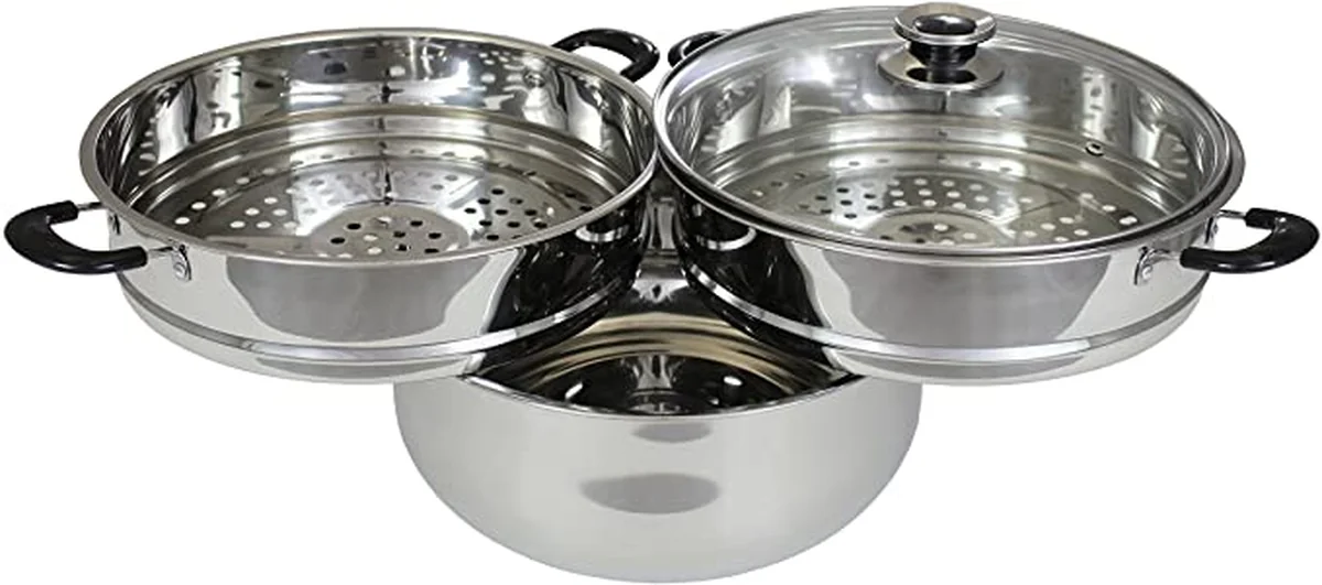 Concord three-layer stainless steel steamer S1006-30 multi-purpose 30 cm easy to clean
