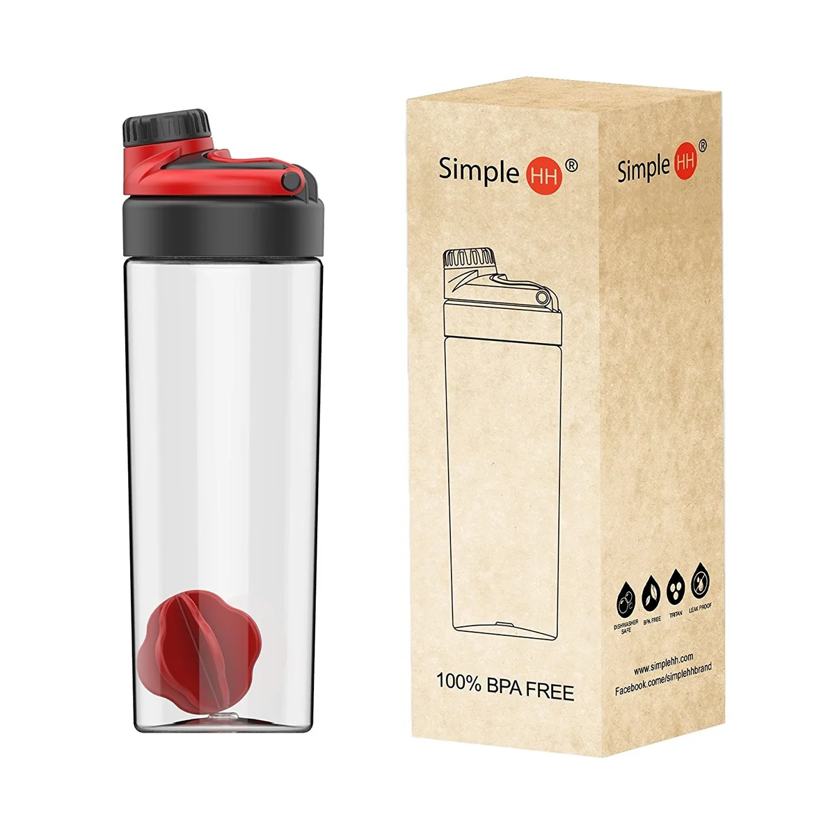 SimpleHH 27OZ BPA Free Tritan Blend & Shake Bottle YH-288A