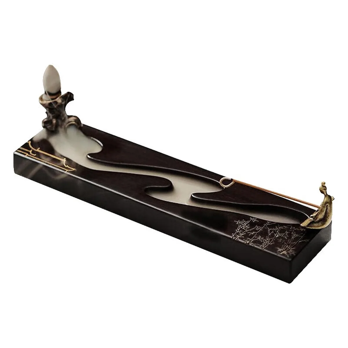 【Direct Shipping from China, Delivery in 5–12 Days】Shang Xin Le Gu Gong Winding Stream Incense Set Cultural and Creative Ornament, Backflow and Stick Incense Display Gift Set, Boxed Birthday Gift for Elders and Leaders